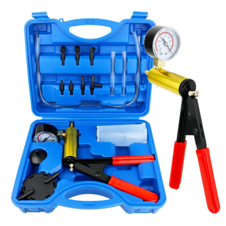 Awsuc Pompe à Vide Manuelle, Purgeur de Frein testeur de Pompe à Vide Tenu dans la Main avec adaptateurs,Outil de Purge de Liqui