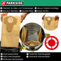 5 pièces de sacs d'aspirateur Parkside LIDL PWD 25, 30, PNTS 23, 30, 1400, 1500 A1, A2, B1, C1, D1, B2, B3, E2, C4, D5, F2, H4