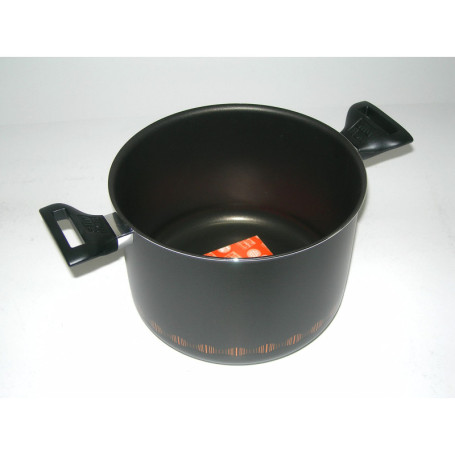 ALLUFLON Costanza Faitout Antiadhérent, Diamètre 18 cm, Aluminium, 3,5 litres, Noir