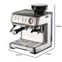 Ariete 1313, Machine à Café avec Manomètre, Moulin à Café Intégré, Compatible avec le Café en Poudre et les Dosettes ESE, 15 Bar