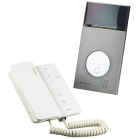 Legrand, Flex'ONE Kit d'interphone audio 2 fils avec station de porte Linea 3000, bloc d'alimentation et station de maison CLASS