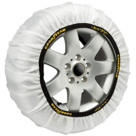 Goodyear Lot de 2 chaînes à neige en tissu pour voiture, ultra adhérence, taille XL, spécifique pour le fonctionnement du véhicu