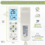 Wellclima Plus 2.0 – Télécommande Universelle pour climatiseur avec la Plus Large compatibilité du marché, Clavier et écran rétr