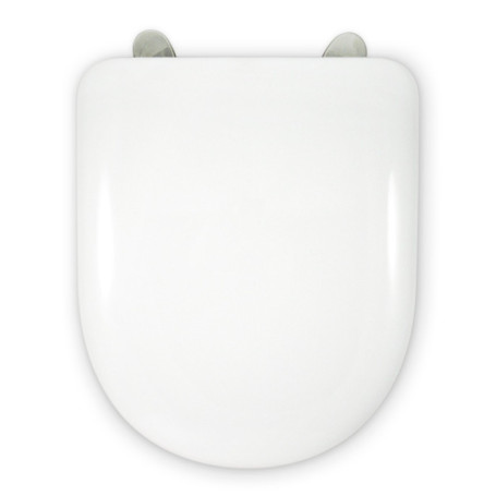 ABATTANT WC COMPATIBLE | CHARNIÈRE SPÉCIALE EXTRA LONGUE ACIER INOX | FORME D U | RÉGLABLE ET DECLIPSABLE | FACILE INSTALATION E