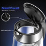 Aigostar Bouilloire Électrique en Verre avec illumination LED 1.7L 2200W, Bouilloire Inox Sans Fil à Chauffage Rapide, Filtre Am