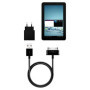 OcioDual USB Data Cable Chargeur Câble de Données Data Sync Noir Compatible avec Samsung Galaxy TAB 2 10.1 P5110 & 7.1 Charger
