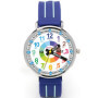 Kiddus Montre Bracelet Éducative pour Enfants. Analogique avec Exercices. Mécanisme en Quartz Japonais. English Version. Blue
