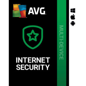 AVG Internet Security 2025 - Protection Antivirus | multi-appareils | 10 appareils | 1 an | PC/Mac/Android