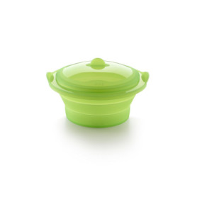 Lékué - Cuit Vapeur - Pliable - Vert - Silicone Platine 3400500