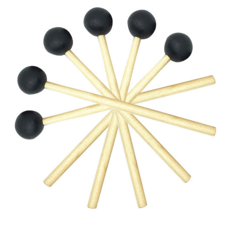 Bogoro Percussion Marteau, 6 Pièces Instrument de Percussion Marteau, Maillets de Percussion, Maillets Marimba à Percussion, Boi