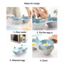 Gloryit 1 pièce Cuiseur à Oeufs Double Tasse, Cuiseur à Oeufs Micro-ondes, Cuiseur à œufs pour Micro-ondes, pour préparer rapide