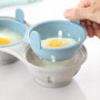 Gloryit 1 pièce Cuiseur à Oeufs Double Tasse, Cuiseur à Oeufs Micro-ondes, Cuiseur à œufs pour Micro-ondes, pour préparer rapide