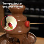 Gadgy Fontaine à Chocolat à 3 niveaux - Fontaine à Chocolat en Acier Inoxydable - Fontaine à Chocolat Retro Look - Fondue à Choc