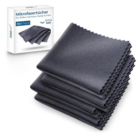 Zrilubkrelz® 8 Chiffon lunettes de vue - 20x20cm - Extra doux - Pour lunettes, lentilles et ecrans - Lingettes lunettes