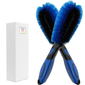 Brosses pour Jantes en Aluminium, Paquet de 2, Poils résistants à la Pression pour Un Nettoyage Doux et Efficace des Jantes Jusq
