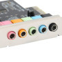 Carte Son PCIe, Carte Son 6 Canaux Matériel de Conversion de Signal Audio de Bureau Stéréo avec CD de Pilotes pour 7/Vista/XP 32