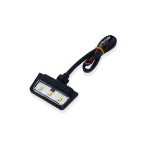 Éclairage de plaque d'immatriculation, à LED, homologuée E, pour moto, quad, roller, voiture, VTT, IP67, mini, noir, super aspec