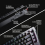 HyperX Alloy Rise 75 Wireless – Clavier de Jeu mécanique 75% remplaçable à Chaud, PC, rétroéclairage jusqu'à 80 Heures, Double s