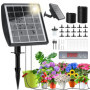 Arrosage Goutte à Goutte Solaire 2025, Kit Arrosage Automatique Solaire Interieur Exterieur à Programmateur et 15m Tuyau D'arros