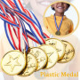 100 Pièces Médailles Enfants, Plastique Medaille Recompense pour récompenses l'école Le Sport ou Les Mini Jeux Olympique Sport D