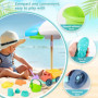 FAMKEEP Jouet de Plage 26 Pièces,Kit de Jeu de Plage Enfant avec Sac en Filet pour Enfants avec Seau Plage,Pelles,Râteaux,Arroso