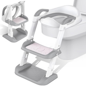 NCIKIHRKK Réducteur Toilette Enfant, Adaptateur WC Avec Coussin Moelleux, Pliable, pour Bébé - Forme V U O