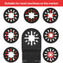 GUHAOOL 110 Pcs Lames de Scie Oscillantes, Outil Multifonction Saw Blades Accessoires Kit, Bois Plastique Métal Universelle Outi