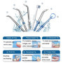 Embouts de rechange compatibles avec hydropulseur Waterpik, étui de rangement et 9 embouts, compatibles avec Waterpik Aquarius W