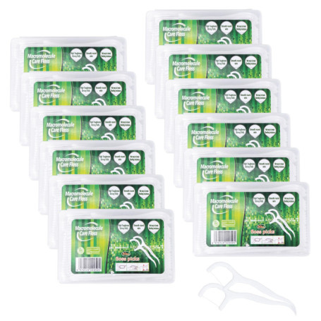 Lot de 600 bâtonnets de fil dentaire jetables pour le nettoyage des dents - Bâtonnets de soie dentaire jetables pour l'hygiène d