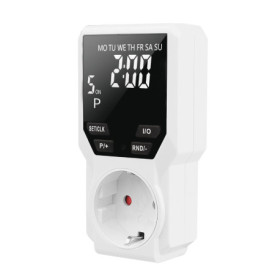 Carehabi Timer Journalier,Puissance Maximale 16A/3680W,Prise Minuteur avec Protection Contre Les Contacts Accidentels,Minuterie 