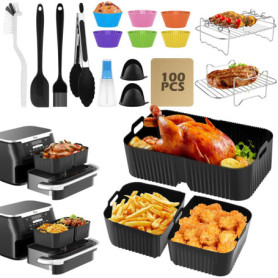 Accessoires pour Air Fryer cosori air fryer 10L Ninja 10.4l, Moule Silicone Air Fryer pour airfryer Ninja, Sans BPA, Réutilisabl