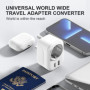PAIDASHU Adaptateur Prise Anglaise UK Angleterre France Adaptateur de Voyage avec USB A & C 2.4A, Europe Francaise FR 2 Broches 