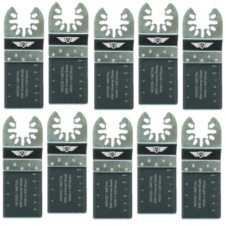 TopsTools FA35B_10 Lames de coupe en métal à ajustement rapide 10 x 35mm compatibles avec l'outil multifonction Dewalt Stanley B