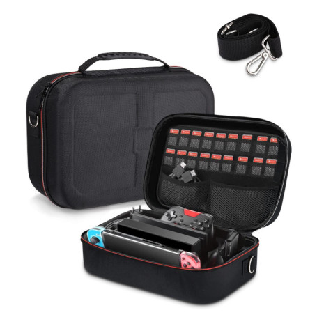 SOBEAU Etui pour Nintendo Switch & Switch OLED, Pochette Housse Switch, Sacoche Switch Rigide de Rangement pour Console Switch, 