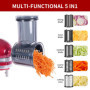 Trancheuse pour hachoir KitchenAid, hachoir à légumes, râpe à fromage, fruits, coupe-salade, accessoires avec 5 lames Gdrtwwh