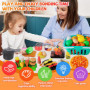MQVXT Accessoire Cuisine Enfant,Jouet Plastique Fruit et Légume à Découper,108 PCS Enfant Dinette Nourriture Accessoire Ustensil