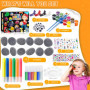 MULEVIP Kit de Peinture sur Roche pour Enfants,Kit Peinture Enfant,12 Galets A Peindre,avec 24 Peintures et Autocollants Peintur