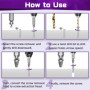 9 Pièces kit Extracteur de Vis Cassée Avec 3 Forets, Dureté 63-65HRC, Fabriqué en HSS 6542, Extracteur de Vis Dénudé, Extracteur