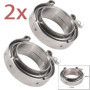 Bohaner Kit de colliers de serrage en V pour pot d'échappement de voiture - 2 colliers de serrage en V en acier inoxydable - 76 