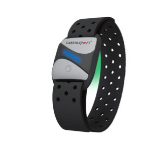Cardiosport Brassard de moniteur de fréquence cardiaque Bluetooth ANT+ pour course à pied, cyclisme, gym, compatible avec l'appl