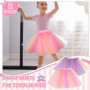 SHUOHONG 2 Pièces Jupe Tulle Femme, Deguisement Femme Tutu 3 Couches, Ballet Fille Jupon Tulle Tutu Rose, Cosplay Princesse pour