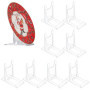 8 Pièces Support de Présentation Réglables, Supports de Plaque Affichage en Plastique Transparent, Support Assiette Decorative, 