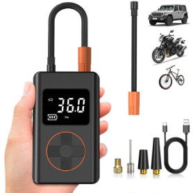 WYRIAZA Gonfleur Pneus Voiture 10000mAh Compresseur à Air Portatif 150PSI Compresseur Voiture Gonfleur Pneus Voiture sans Fil Mi