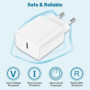 Chargeur Rapide pour Apple iPhone 14/14 Plus/14 Pro/14 Pro Max/13/13 Pro/12/11/SE/X/8, Certifié MFI 20W Chargeur USB C Prise Cha