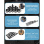 XSTARYE 26 Pièces Kit Extracteur de Vis Cassée Douille Extracteur de Boulon Avec Adaptateur Hexagonal Extracteurs de Tarauds pou