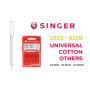 Singer Lot de 2 paquets d’aiguilles pour machine à coudre universelle et spéciale tricot et élastique 2020/2045 (822R - 848R) As