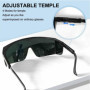 MisFun Lunettes de Protection Laser, Lunettes IPL 190-2000nm avec Étui à Lunettes, Lunettes de Protection Pulse Protect, Lunette