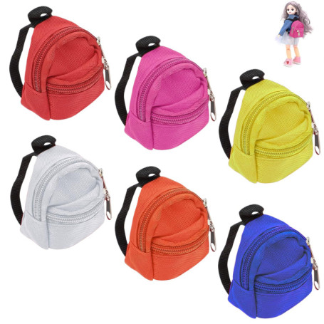 Nizirioo Mini sacs à dos petits sacs d'école : 6 pièces sac à dos poupée miniature fournitures scolaires, mini sac à dos livre m