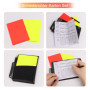 Cartes d'Arbitre de Football, 2 Métal Sifflet Arbitre, Cartons Jaune et Rouge Carton Arbitre Set Carton Arbitre Kit avec Carte d