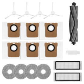 18 Pièces Kit d'accessoires pour Dreame L10s Ultra/ L10 Ultra/Xiaomi X20+, 1 x Brosse Principale, 2 x Filtres HEPA, 4 x Chiffon,
